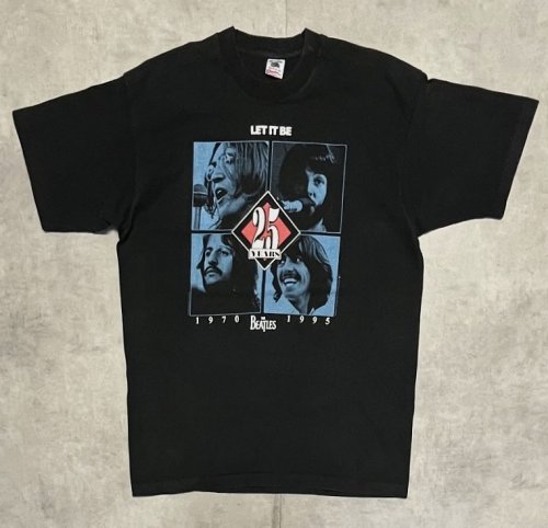 90'S THE BEATLES "LET IT BE 25YEARS" シングルステッチ 両面プリント 半袖 Tシャツ ブラック USA製 (VINTAGE)「T-Shirt」入荷しました。