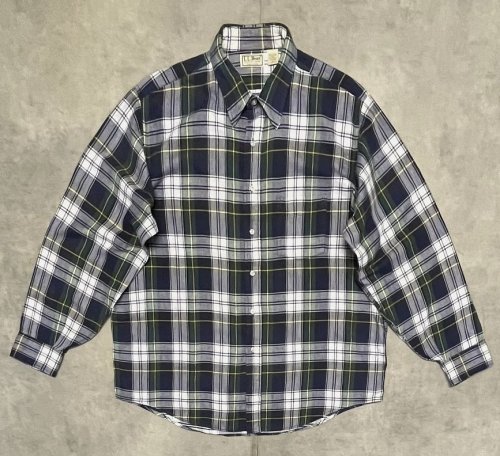 90'S LL Bean フランネル レギュラーカラーシャツ チェック柄 USA製 (VINTAGE)「L/S Shirt」入荷しました。