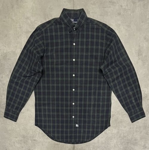 90'S RALPH LAUREN ロゴ無し タブカラー ポプリンシャツ チェック柄 (VINTAGE)「L/S Shirt」入荷しました。