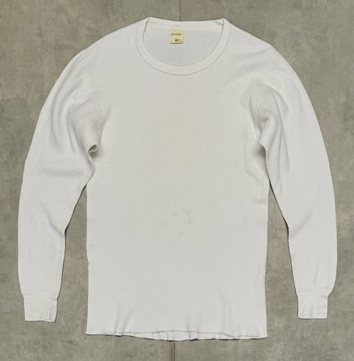80'S St JOHN'S BAY コットン100% サーマル 長袖 Tシャツ ホワイト USA製 (VINTAGE)「T-Shirt」入荷しました。