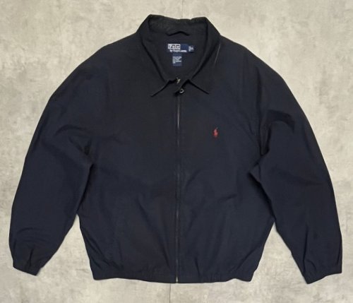 90'S RALPH LAUREN チンスト付き ポプリン ドリズラージャケット ネイビー (VINTAGE)「Jacket」入荷しました。
