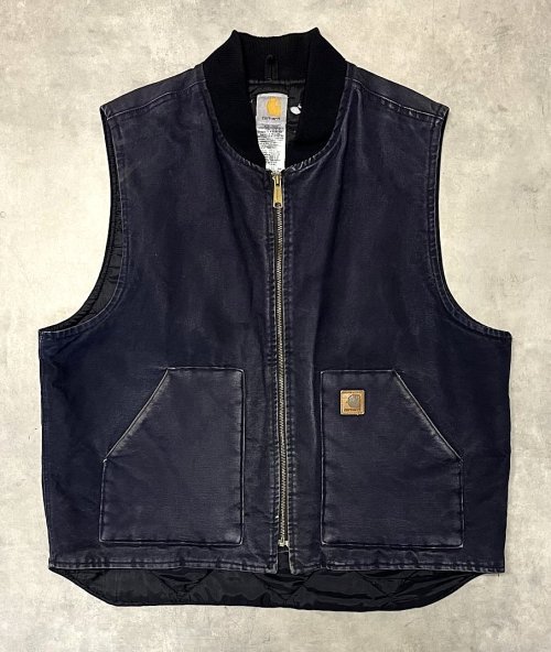 CARHARTT 裏地キルティング ダックベスト ネイビー (VINTAGE)「No Sleeve」入荷しました。