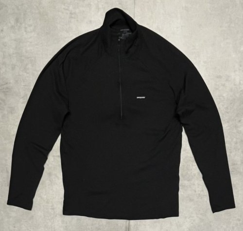 PATAGONIA ハーフジップ ベースレイヤーシャツ ブラック (VINTAGE)「T-Shirt」入荷しました。