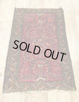 OLD HAND WOVEN SHAGGY RUG [ANTIQUE]