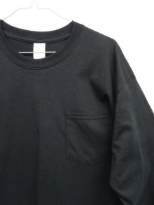 他の写真2: GILDAN ポケット付き ロングスリーブ Tシャツ BLACK (NEW)