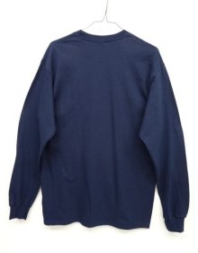 他の写真3: GILDAN ポケット付き ロングスリーブ Tシャツ NAVY (NEW)