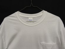 他の写真1: GILDAN ポケット付き ロングスリーブ Tシャツ WHITE (NEW)