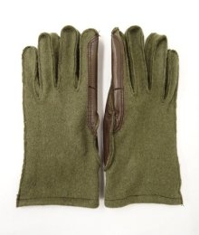 他の写真1: 60'S フランス軍 レザー/ウール グローブ オリーブ/ブラウン (DEADSTOCK)