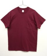 GILDAN ポケット付き 半袖 Tシャツ BURGUNDY (NEW)