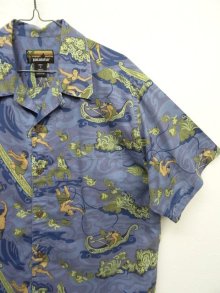 他の写真2: PATALOHA 半袖 アロハシャツ ブルーベース/サーフ柄 (VINTAGE)