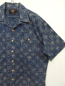 他の写真2: 90'S RRL 旧タグ 半袖 オープンカラーシャツ インディゴベース (VINTAGE)