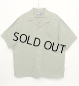 90'S RALPH LAUREN シルク/リネン オープンカラー 半袖シャツ OLIVE (VINTAGE)