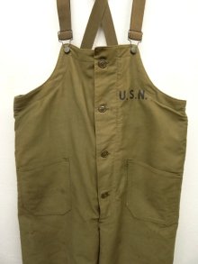 他の写真2: 40'S アメリカ軍 US NAVY N-1 デッキトラウザーズ オーバーオール KHAKI (VINTAGE)