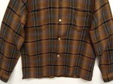 他の写真2: 60'S TOWNCRAFT レーヨン オープンカラーシャツ オンブレチェック (VINTAGE)