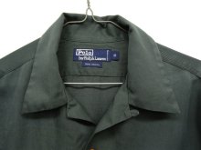 他の写真1: 90'S RALPH LAUREN レーヨン オープンカラー 長袖シャツ DK GREEN (VINTAGE)