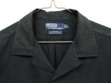 他の写真1: 90'S RALPH LAUREN シルク/コットン オープンカラー 半袖シャツ BLACK (VINTAGE)