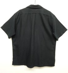 他の写真3: 90'S RALPH LAUREN シルク/コットン オープンカラー 半袖シャツ BLACK (VINTAGE)