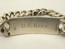 他の写真2: アメリカ軍 US NAVY IDプレート チェーンブレスレット シルバー (VINTAGE)