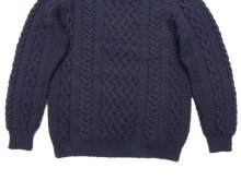 他の写真2: INVERALLAN クルーネック アランセーター NAVY スコットランド製 (USED)
