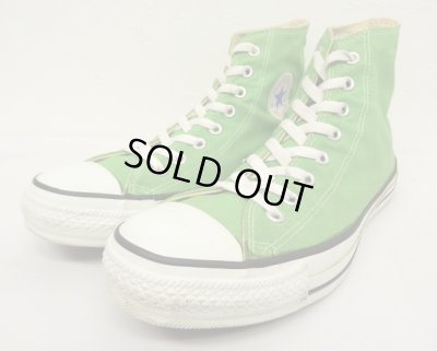 画像1: 90'S CONVERSE "ALL STAR HI" キャンバススニーカー 黄緑 USA製 (VINTAGE)