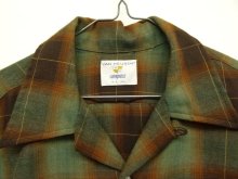 他の写真1: 60'S VAN HEUSEN オープンカラー 長袖レーヨンシャツ オンブレチェック (DEADSTOCK)