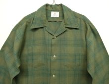 他の写真2: 60'S VAN HEUSEN オープンカラー 長袖レーヨンシャツ オンブレチェック (DEADSTOCK)