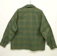 他の写真3: 60'S VAN HEUSEN オープンカラー 長袖レーヨンシャツ オンブレチェック (DEADSTOCK)