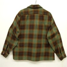 他の写真3: 60'S VAN HEUSEN オープンカラー 長袖レーヨンシャツ オンブレチェック (DEADSTOCK)