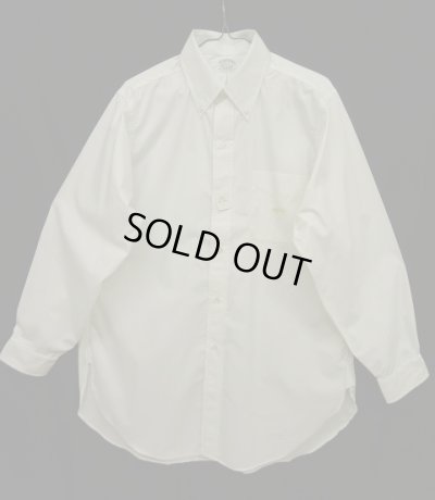 画像1: 70'S BROOKS BROTHERS "6ボタン" マチ付き BDシャツ WHITE USA製 (DEADSTOCK)