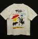 画像1: 90'S PABLO PICASSO "TOROS Y TOREROS" 染み込みプリント Tシャツ スペイン製 (VINTAGE) (1)