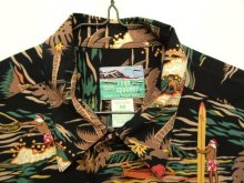 他の写真1: 80'S REYN SPOONER "ALOHA SANTA" ダイヤモンドヘッドタグ レーヨン アロハシャツ BLACK (VINTAGE)