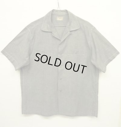 画像1: 50'S McGREGOR "ブラックシャンブレー" オープンカラーシャツ USA製 (VINTAGE)