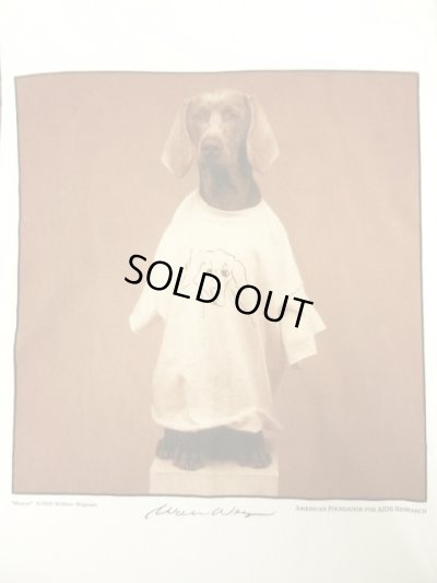 画像2: 90'S WILLIAM WEGMAN x amfAR（エイズ研究財団） "MASCOT" 半袖Tシャツ USA製 (VINTAGE)