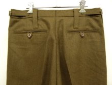 他の写真3: イギリス軍 BRITISH ARMY "BARRACK DRESS" プリーツ入り ウール ドレスパンツ BROWN (DEADSTOCK)