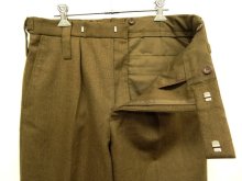 他の写真1: イギリス軍 BRITISH ARMY "BARRACK DRESS" プリーツ入り ウール ドレスパンツ BROWN (DEADSTOCK)