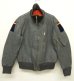 画像1: 80'S ドイツ軍 レザー フライトジャケット GREY (VINTAGE) (1)