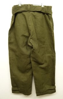 他の写真3: 50'S フランス軍 リネン混 モーターサイクル オーバーパンツ OLIVE (DEADSTOCK)