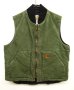 画像1: 90'S CARHARTT 裏地キルティング ダックベスト OLIVE (VINTAGE) (1)