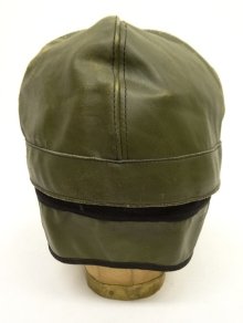 他の写真3: 40'S LL Bean 黒タグ 耳当て付き レザーキャップ OLIVE (VINTAGE)