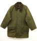 画像1: 80'S BARBOUR 2クレスト "UNLINED GAMEFAIR" オイルドジャケット OLIVE イングランド製 (VINTAGE) (1)