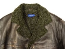 他の写真1: J.CREW 裏ボア入り レザーカーコート DK BROWN (VINTAGE)