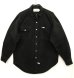 画像1: 80'S POLO DUNGAREES コットン ワークシャツ BLACK (VINTAGE) (1)