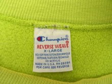 他の写真1: 90'S CHAMPION 刺繍タグ リバースウィーブ 無地 ライムグリーン USA製 (VINTAGE)