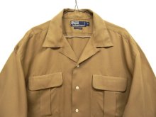 他の写真2: 90'S RALPH LAUREN レーヨン100% オープンカラーシャツ BEIGE (VINTAGE)