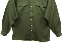 他の写真3: 90'S RALPH LAUREN レーヨン100% オープンカラーシャツ OLIVE (VINTAGE)