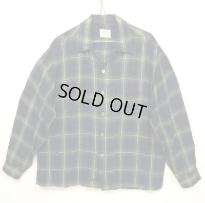 画像1: 60'S KENTFIELD レーヨン オープンカラーシャツ 日本製 (VINTAGE)