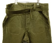 他の写真1: 50'S フランス軍 リネン混 モーターサイクル オーバーパンツ OLIVE (DEADSTOCK)