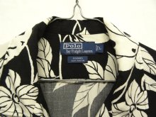 他の写真1: 90'S RALPH LAUREN "ADAMS" レーヨン 半袖 オープンカラーシャツ ブラックベース (VINTAGE)