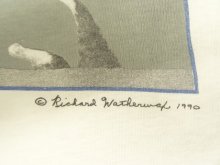 他の写真3: 90'S RICHARD WATHERWAX シングルステッチ 猫プリント アートTシャツ ホワイト USA製 (VINTAGE)
