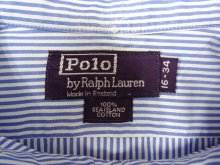 他の写真1: 90'S RALPH LAUREN "PURPLE LABEL" シーアイランドコットン 長袖シャツ ストライプ イングランド製 (VINTAGE)